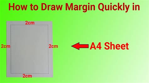 How to Draw Margin Quickly in A4 Sheet - YouTube