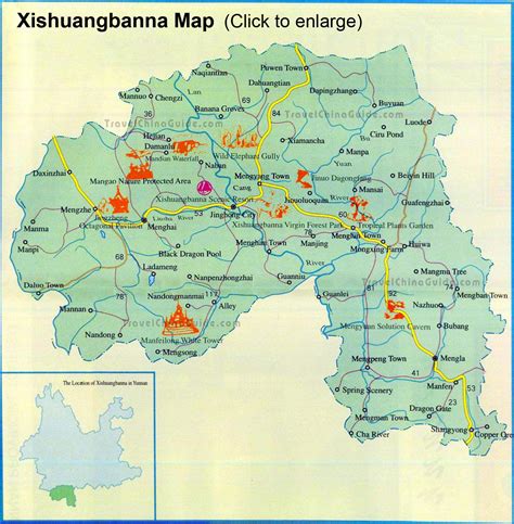 Maps of Yunnan Province, China