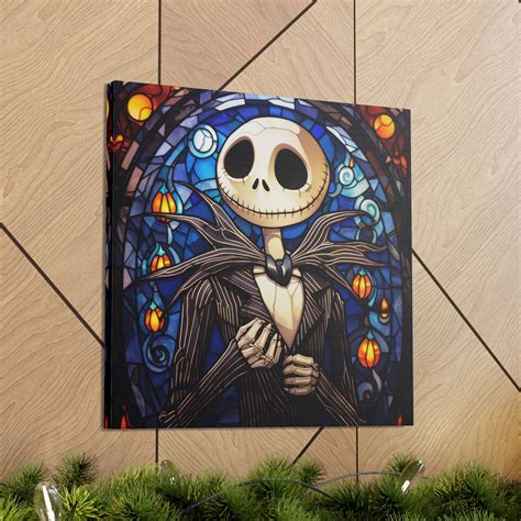 Jack Skellington Stained Glass Inspired Canvas Wall Décor, the ...