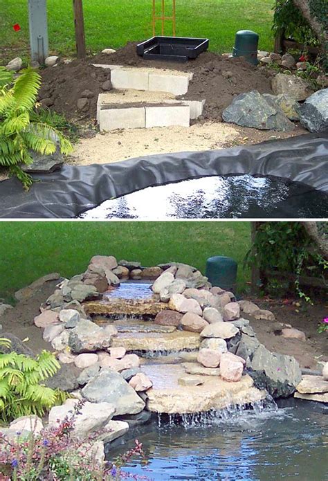 DIY Garden Waterfall Projects | Waterfalls backyard, Ponds backyard ...