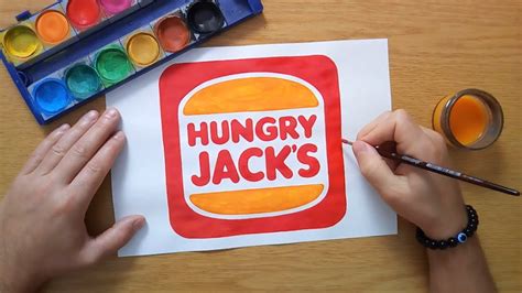 How to draw the HUNGRY JACK'S logo - YouTube