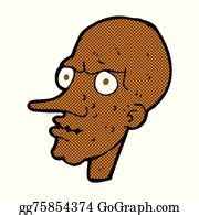 150 Royalty Free Retro Comic Book Style Cartoon Old Man Face Clip Art - GoGraph