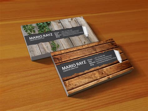 24 Beautiful Wooden Business Card Designs - DesignCanyon