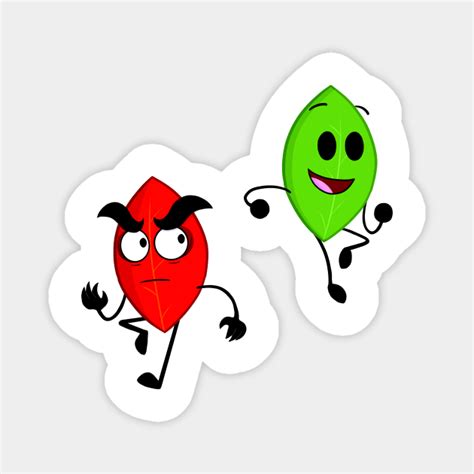 BFDI / BFB / BFDIA - Leafy and Evil Leafy - Bfdi - Magnet | TeePublic