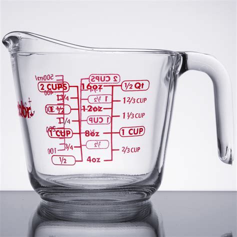 Anchor Hocking 55177AHG17 16 oz. Clear Glass Measuring Cup