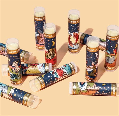 Zodiac Illustrated Lip Balms for Crazy Rumors on Behance