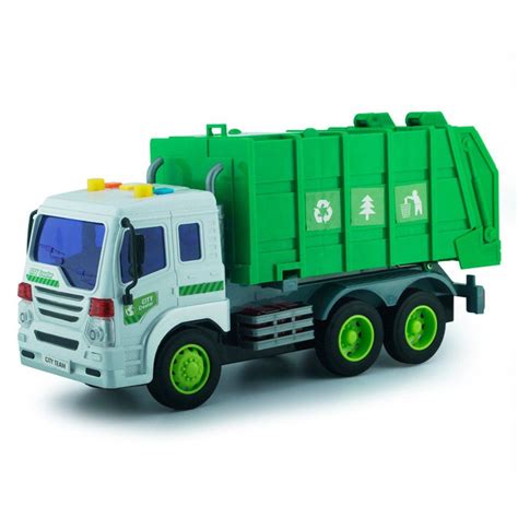 [41% OFF] 2021 Friction Powered Garbage Truck Toy With Lights And Sounds For Kids In STOPLIGHT ...