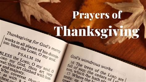 Prayers of Thanksgiving - Remembering God's Benefits | Psalm 103 - YouTube