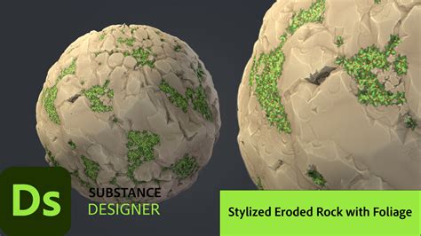 ArtStation - Stylized Eroded Rock with Foliage | Game Assets