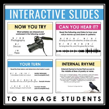 METER AND RHYME IN POETRY PRESENTATION & ACTIVITY by Presto Plans