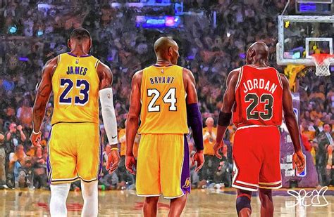 LeBron James, Kobe Bryant and Michael Jordan by Mark Spears | Kobe ...