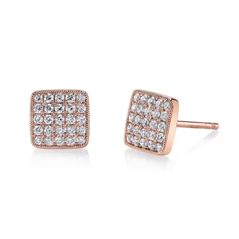 Diamond Square Earrings