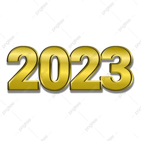 2023 Text Vector Design Images, 2023 Golden Text, 2023, Golden 2023, Happy New Year 2023 PNG ...