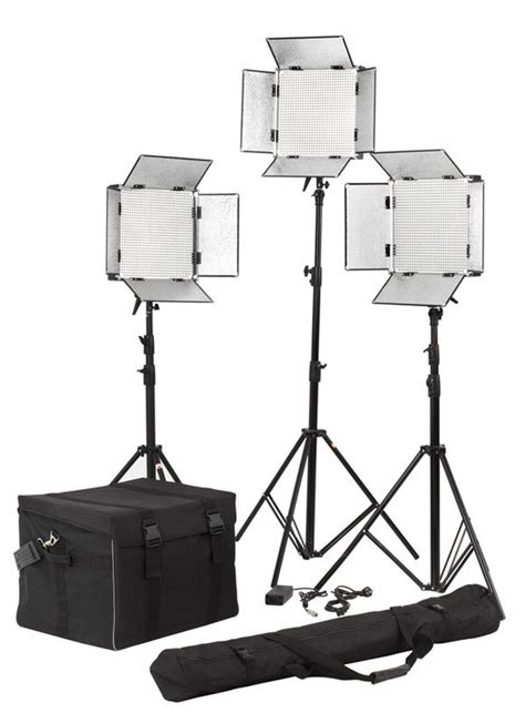 High Brightness 3 Light LED Studio Lighting Kit For Video Room