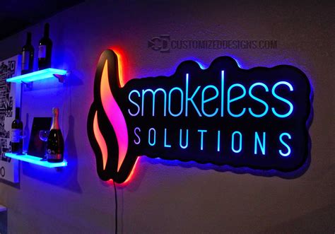 Smokeless Vapor Backlit Sign - Shown w/ Dual Zone Lighting - Vape ...