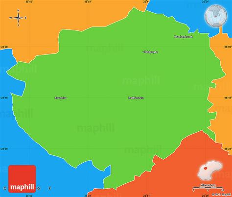 Political Simple Map of BULTFONTEIN