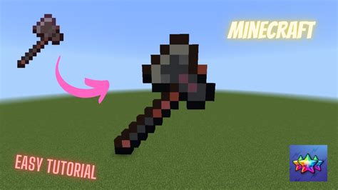 How to build a Netherite axe statue?(Minecraft tutorial) - YouTube