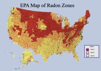 Radon zones in the United States, a map from the US EPA - Energy Vanguard