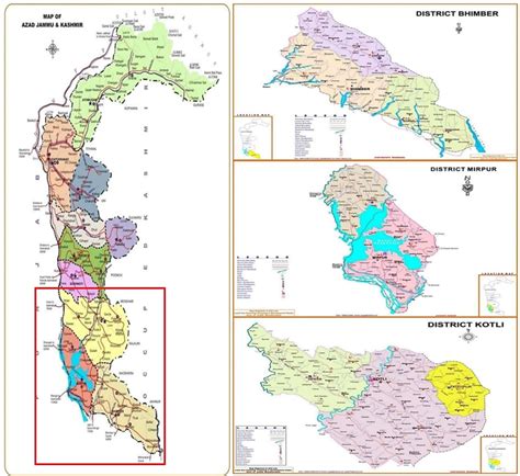 Map of the study area; district Bhimber, Mirpur, and Kotli of Division ...