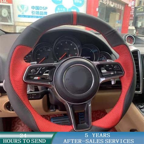 Customized Car Steering Wheel Cover Anti-slip Suede Braid Auto Interior ...