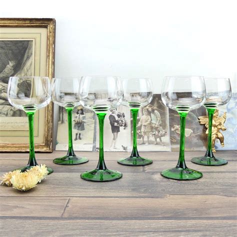 White wine glasses - old glasses - french glasses - glasses - old ...