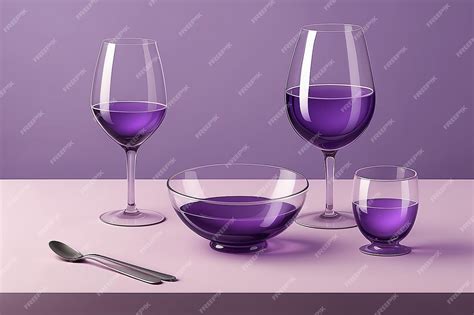 Premium Photo | Empty glass on dining table set