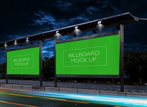 Night-Billboard Mockup - Mockup World