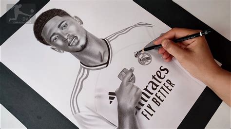 Drawing Jude Bellingham (Real Madrid) . time-lapse - YouTube