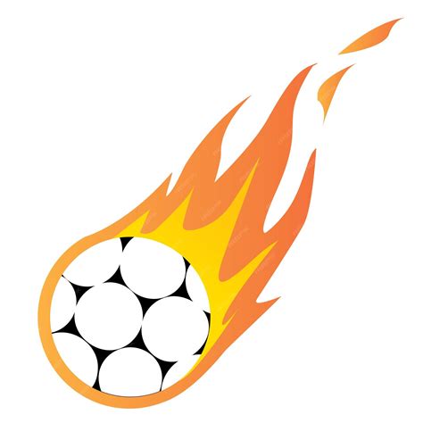 Premium Vector | Vector illustration of a Soccer Ball in Fire isolated ...