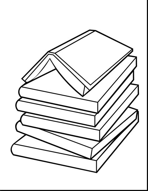 Book Stack Drawing at GetDrawings | Free download