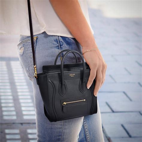 Shop authentic Celine Nano Luggage Tote at REVOGUE for just USD 2,200.00