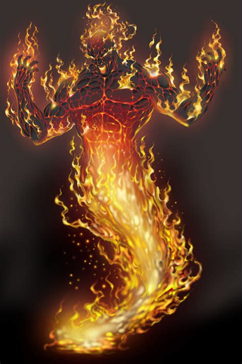 Fire elemental by Anubiscomics on DeviantArt