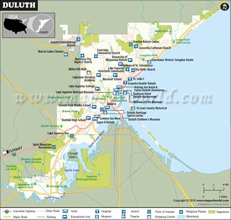 Duluth Map, City Map of Duluth, Minnesota