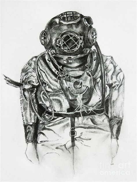 Ready To Dive Drawing by Callan Art - Fine Art America