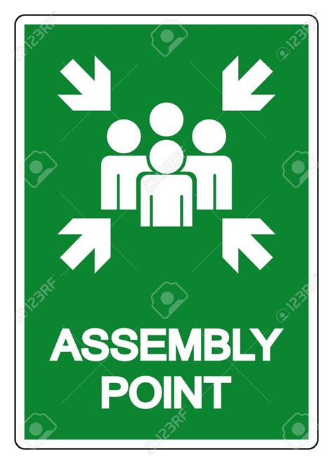 Assembly Point Symbol Sign, Vector Illustration, Isolated On White Background Label .EPS10 # ...