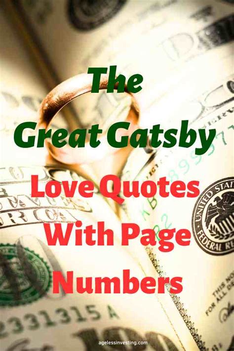 25 The Great Gatsby Love Quotes With Page Numbers | Ageless Investing