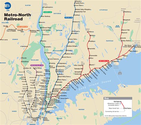 Metro North Railroad Map | New York transportation service information, maps, schedules, fares ...