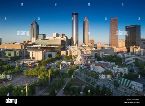 SKYVIEW FERRIS WHEEL CENTENNIAL OLYMPIC PARK DOWNTOWN SKYLINE ATLANTA ...