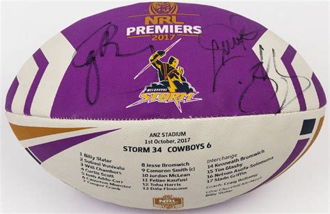 Signed NRL ball by Melbourne Storm Premiers 2017 - Sporting - Rugby ...