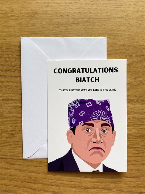 The Office Card Michael Scott Card Funny Congratulations Card Prison ...