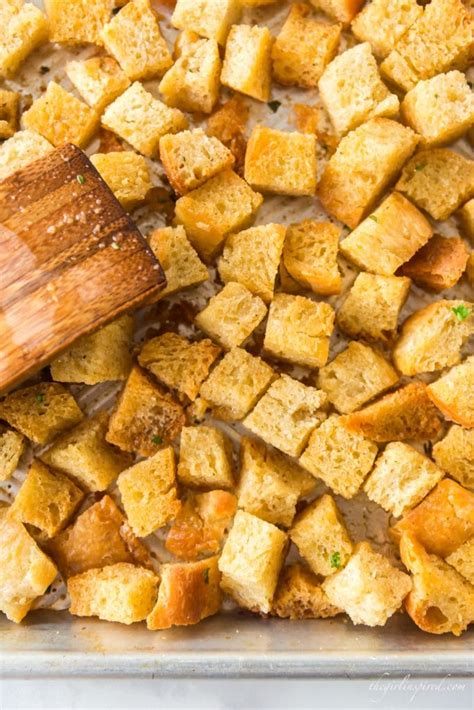 Homemade Croutons with Garlic Butter Seasoning - girl. Inspired.