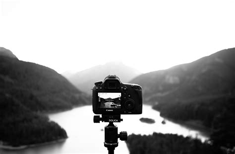 Free Images : landscape, black and white, lake, dslr, canon, scenery, taking photo, tripod ...