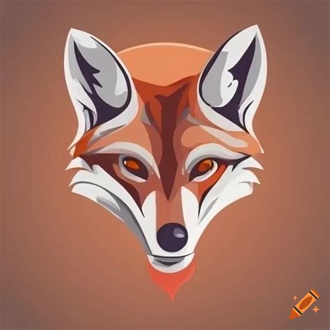 Fox face logo design on Craiyon