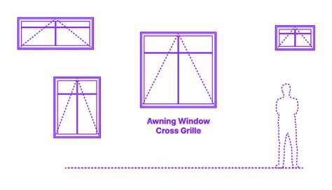 Awning Window - Cross Grille Dimensions & Drawings | Dimensions.com