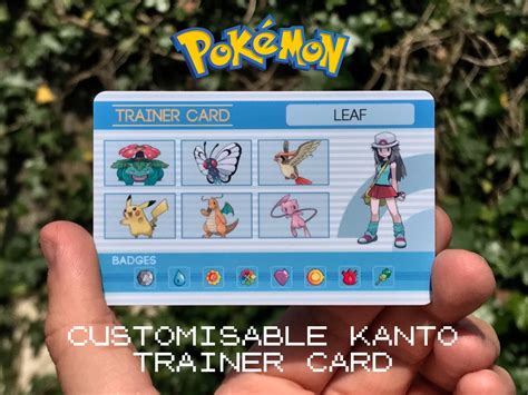 Custom Pokémon Trainer Card Kanto Design