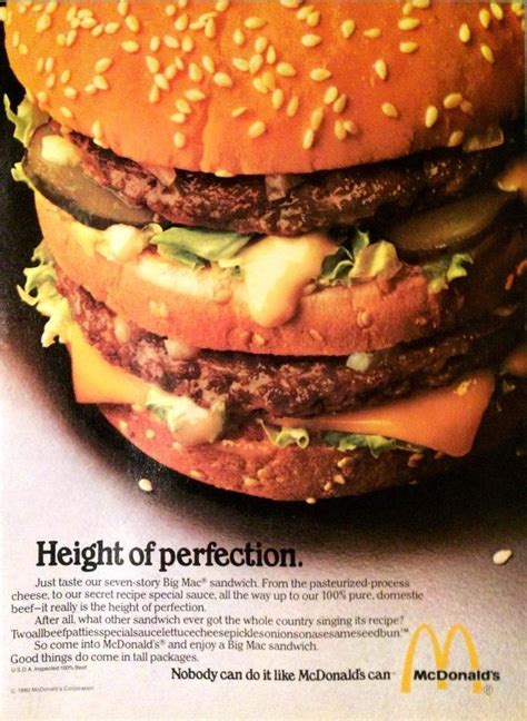 McDonald’s Big Mac “Nobody Can Do It Like McDonald’s Can” Ad | Retro recipes, Classic food, Fast ...