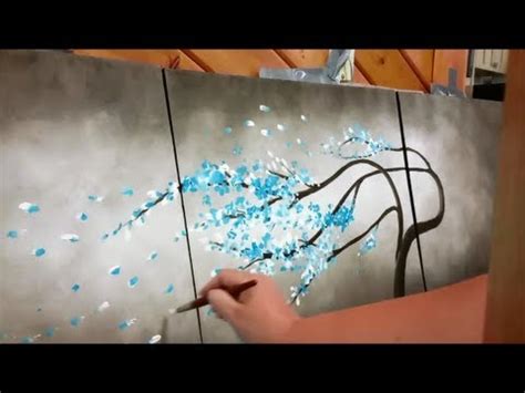 How to paint a tree blowing in the wind STEP by STEP - YouTube