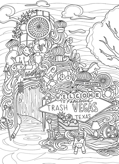 Cool Las Vegas coloring page - Download, Print or Color Online for Free