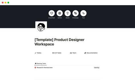 Product Designer Workspace | Notion Template