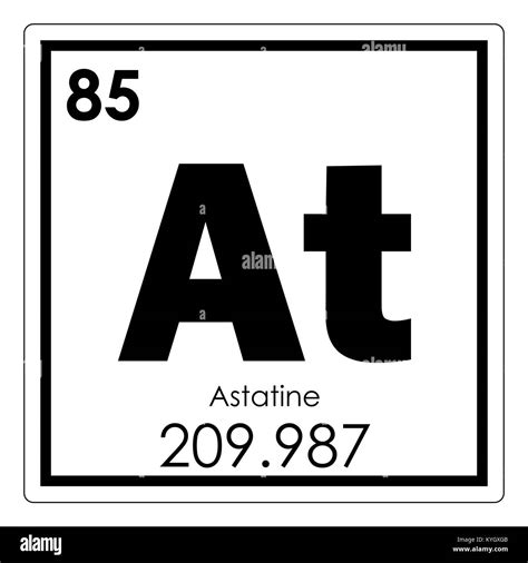 Astatine chemical element periodic table science symbol Stock Photo - Alamy